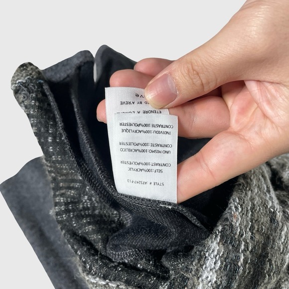 A'reve Cowl Neck Tunic Sweater Womens Small Gray Mixed Media Boho Outdoor - Picture 4 of 9